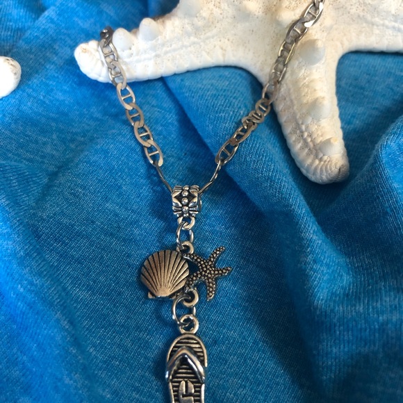 NWT, Handmade by A Charmed Life. Silver Bail with Ocean Themed Charms - Picture 7 of 7